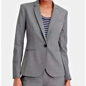 J CREW  Bi- Stretch Campbell Wool  Blazer Tollegno 1900 made in Italy Size 0